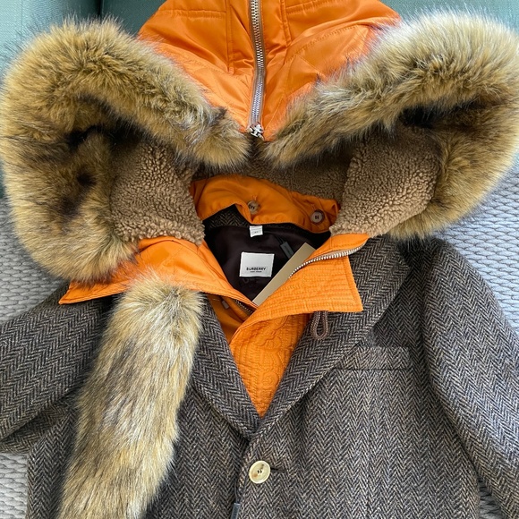 Burberry Herringbone Men's Wool Coat